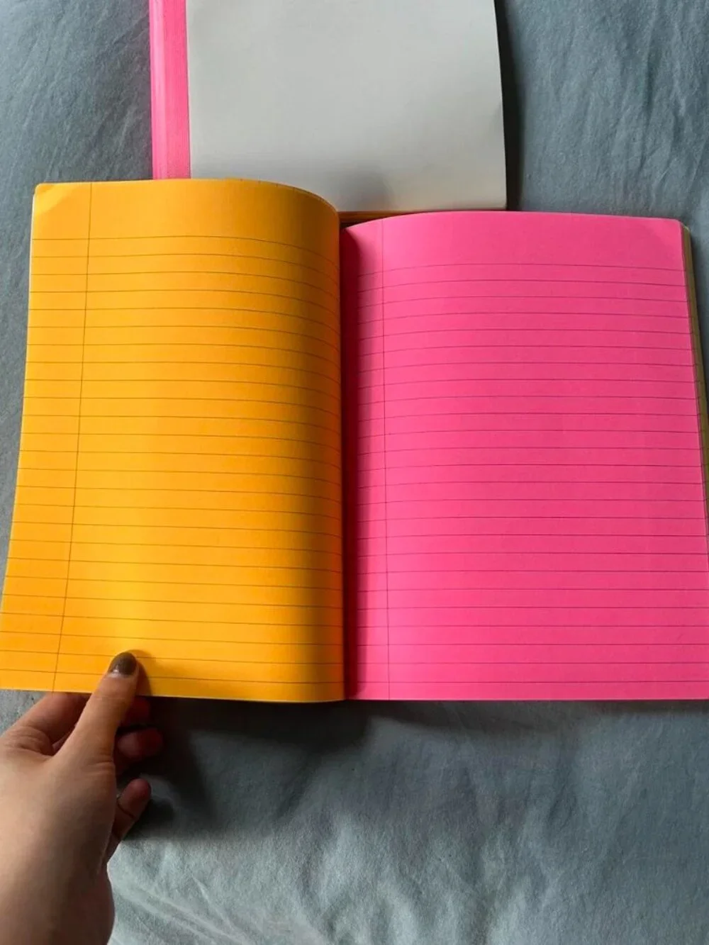 2 Rainbow Neon Paper Composition Notebooks